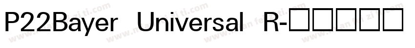P22Bayer Universal R字体转换